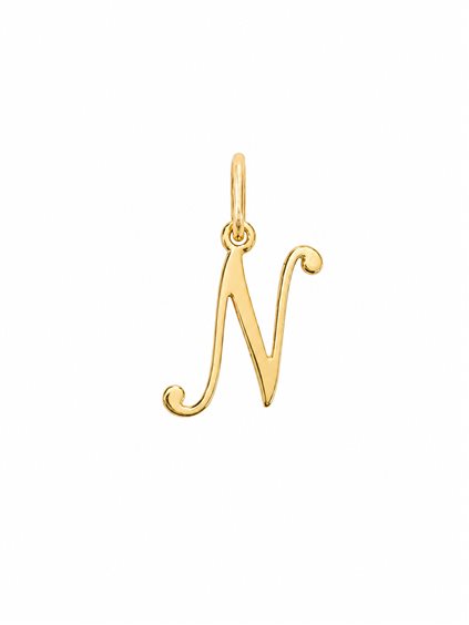 Pendant Lo Scrigno Gioielli in Gold LETTERINA GIALLA N - LETTERINA GIALLA N